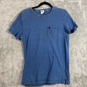 Abercrombie & Fitch 90's,Y2K style Shirt M Muscle Fit Moose Logo Blue pocket